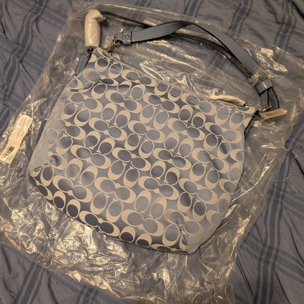 Coach Penelope Signature Shoulder Bag Pool Blue - NWT - Picture 2 of 3